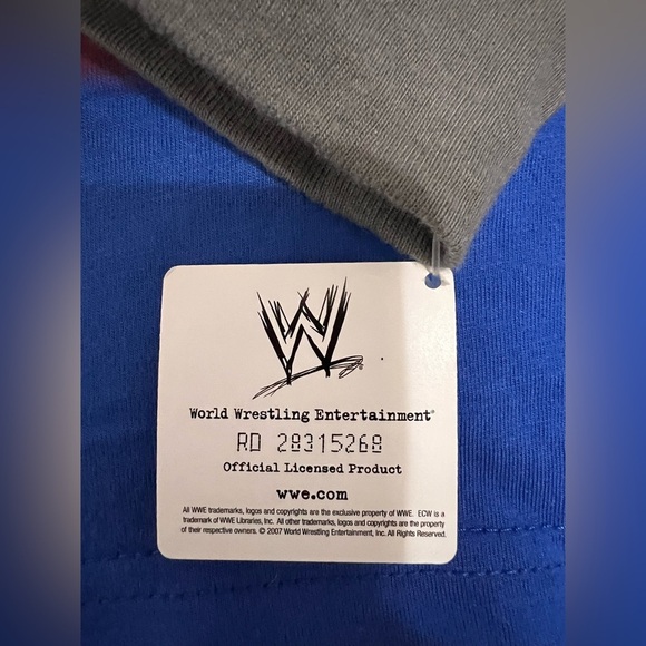 WWE Vintage NEW Youth 14/16 Blue Long Sleeve Tshirt with Wrestlers John Cena - Picture 4 of 7